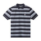 Men's Slim Fit Stripe Polo - Cotton Pique, Flat Knit Collar S - Shop Giordano