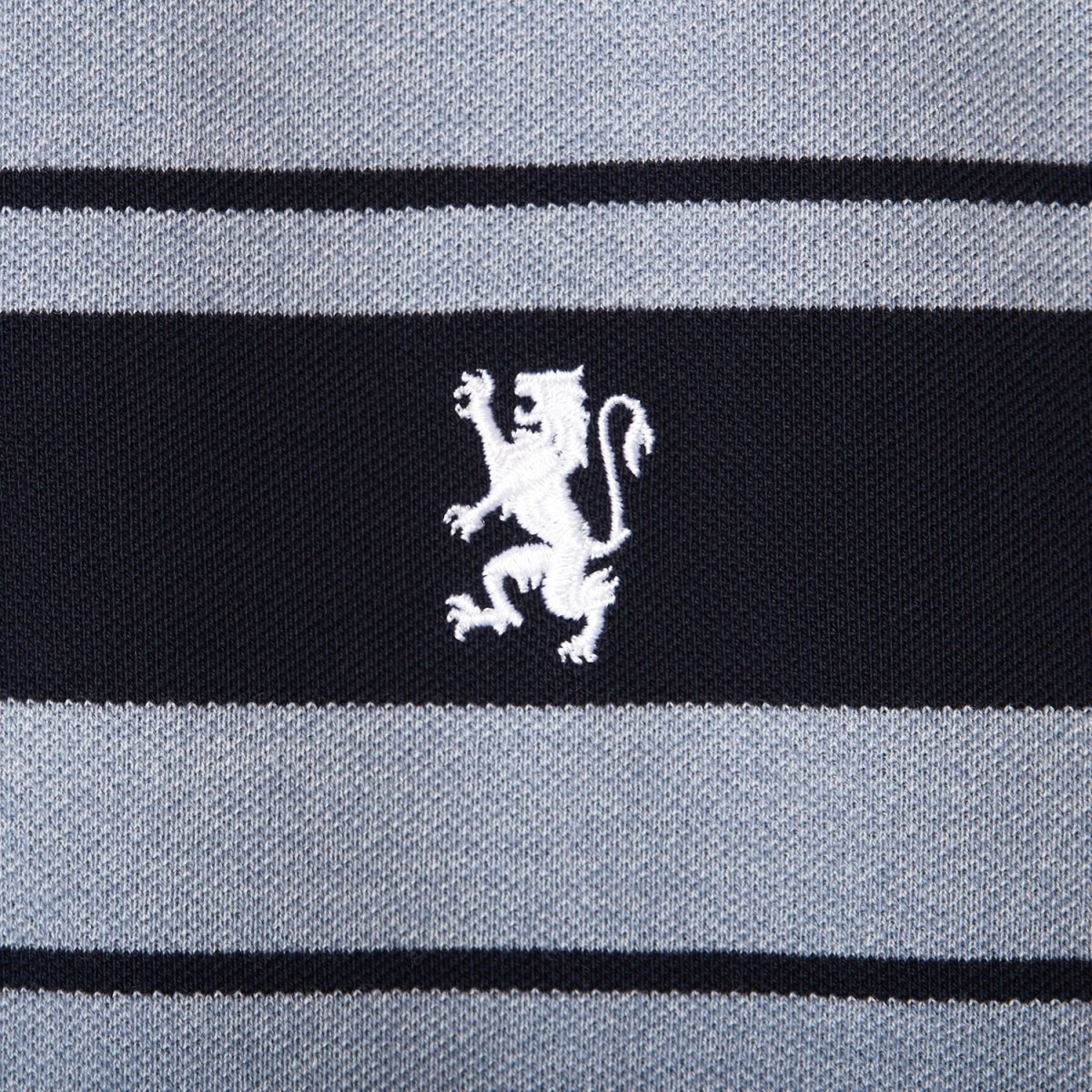 Men's Slim Fit Stripe Polo - Cotton Pique, Flat Knit Collar - Giordano