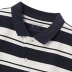 Men's Slim Fit Stripe Polo - Cotton Pique, Flat Knit Collar S - Shop Giordano