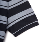 Men's Slim Fit Stripe Polo - Cotton Pique, Flat Knit Collar S - Shop Giordano