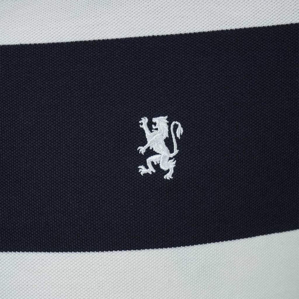 Men's Slim Fit Stripe Polo - Cotton Pique, Flat Knit Collar S - Shop Giordano