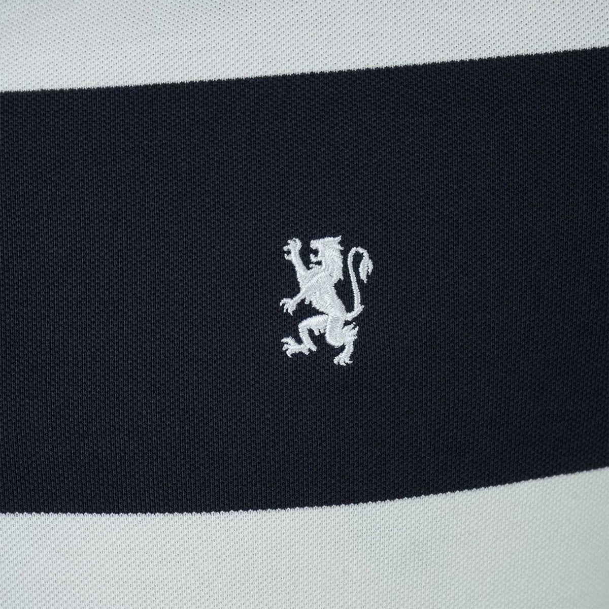 Men's Slim Fit Stripe Polo - Cotton Pique, Flat Knit Collar S - Shop Giordano