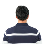 Men's Slim Fit Stripe Polo - Cotton Pique, Flat Knit Collar S - Shop Giordano