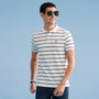 Giordano Men's Slim Fit Stripe Polo - Cotton Pique, Flat Knit Collar - Premium Polo