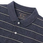 Men's Slim Fit Stripe Polo - Cotton Pique, Flat Knit Collar S - Shop Giordano