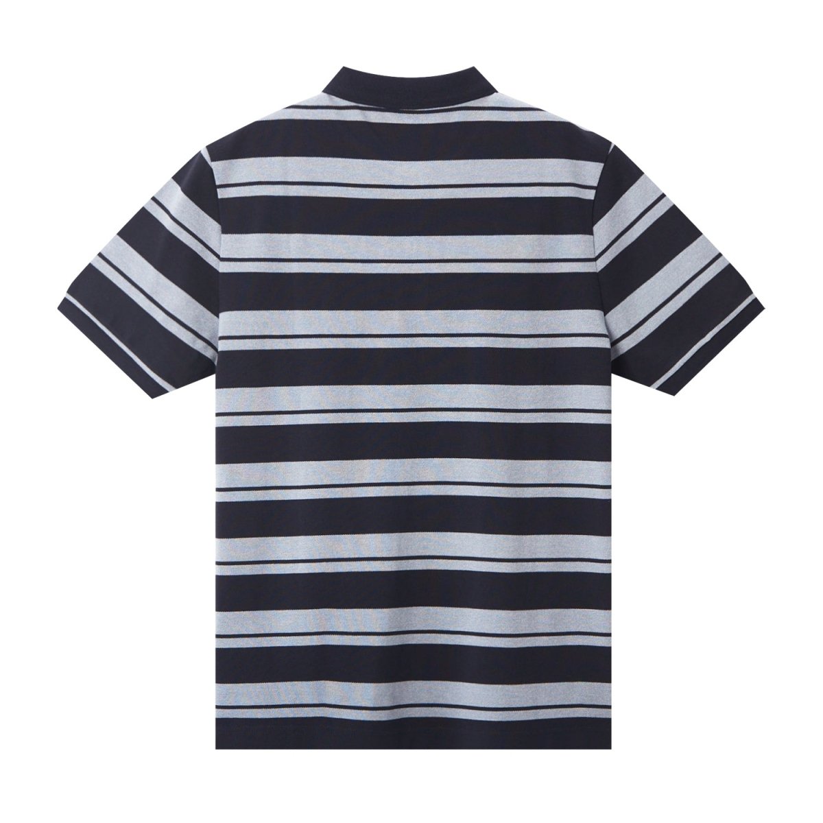 Men's Slim Fit Stripe Polo - Cotton Pique, Flat Knit Collar - Giordano