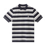 Men's Slim Fit Stripe Polo - Cotton Pique, Flat Knit Collar S - Shop Giordano