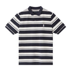 Men's Slim Fit Stripe Polo - Cotton Pique, Flat Knit Collar S - Shop Giordano