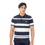 Men's Slim Fit Stripe Polo - Cotton Pique, Flat Knit Collar S - Shop Giordano