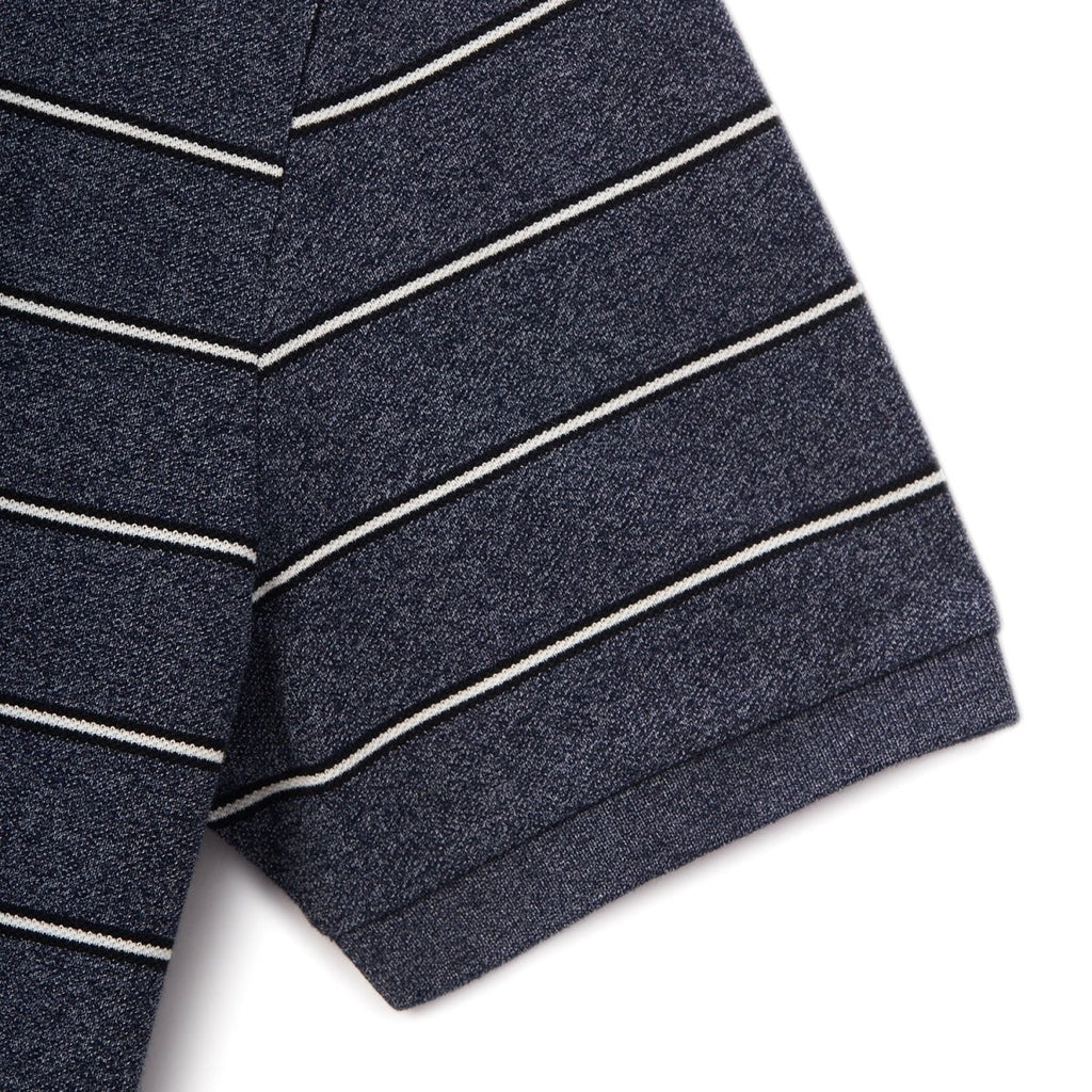 Men's Slim Fit Stripe Polo - Cotton Pique, Flat Knit Collar S - Shop Giordano