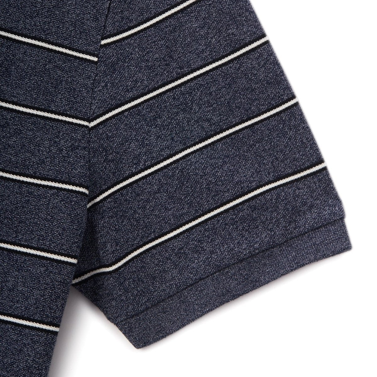 Men's Slim Fit Stripe Polo - Cotton Pique, Flat Knit Collar S - Shop Giordano