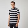 Men's Slim Fit Stripe Polo - Cotton Pique, Flat Knit Collar S - Shop Giordano