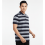 Men's Slim Fit Stripe Polo - Cotton Pique, Flat Knit Collar S - Shop Giordano