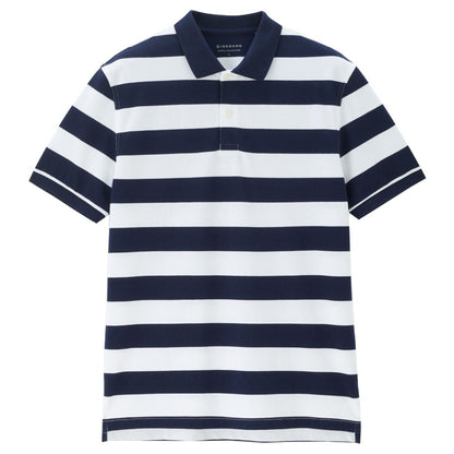 Men’S Slim Fit Striped Cotton Pique Polo Shirt | Korea Collection - Giordano