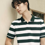Men’S Slim Fit Striped Cotton Pique Polo Shirt | Korea Collection M - Shop Giordano
