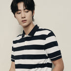 Men’S Slim Fit Striped Cotton Pique Polo Shirt | Korea Collection M - Shop Giordano