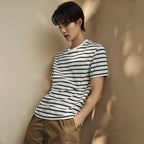 Men’S Slim Fit Striped Crew Neck Tee | Korea Collection S - Shop Giordano
