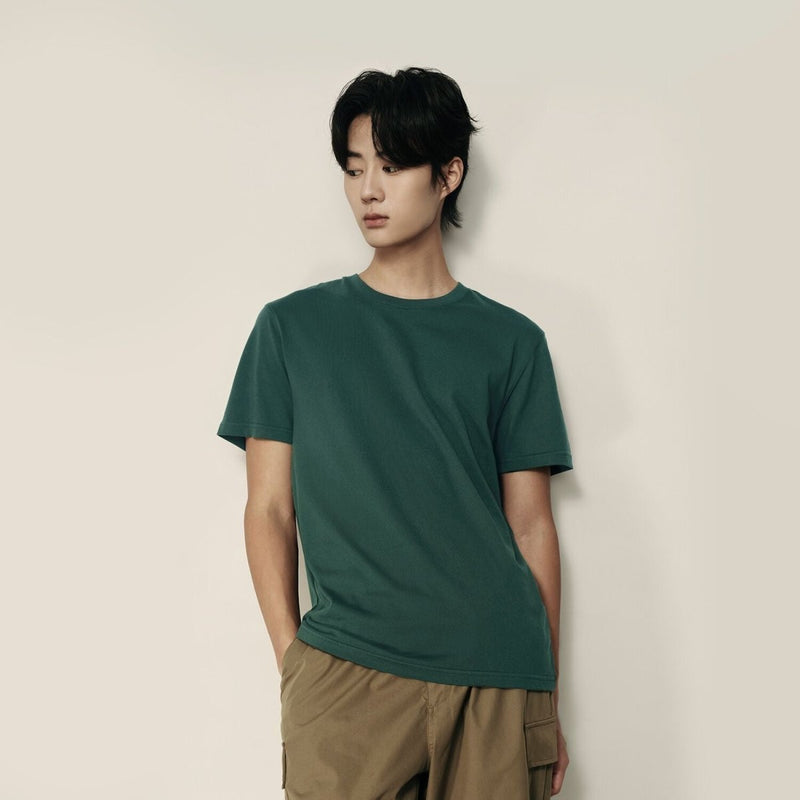 Giordano Men's Slim Fit Tee –Lightweight & Everyday Comfort | Korea Collection - Premium Tee