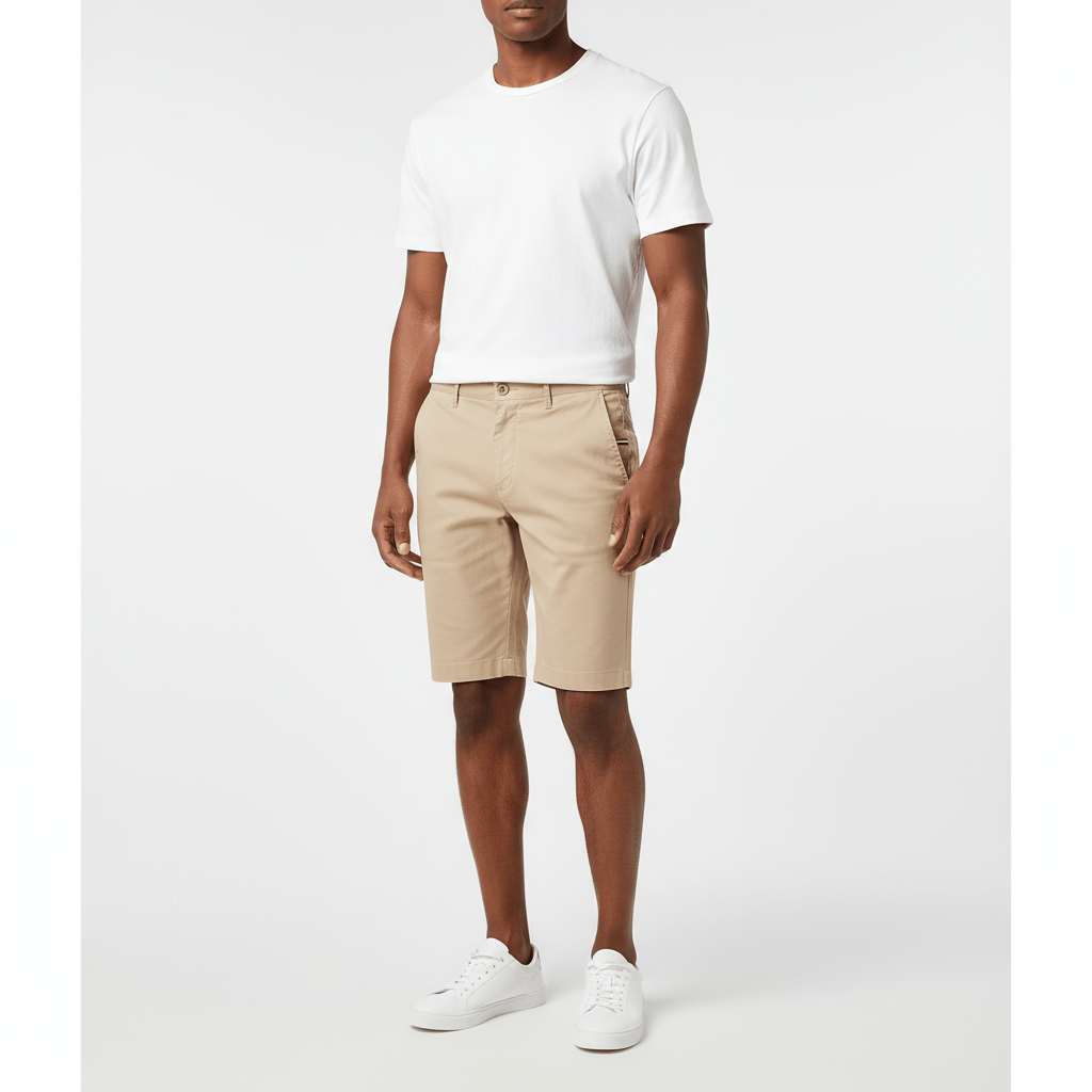 Men's Slim Fit Twill Bermuda Shorts 30 - Shop Giordano