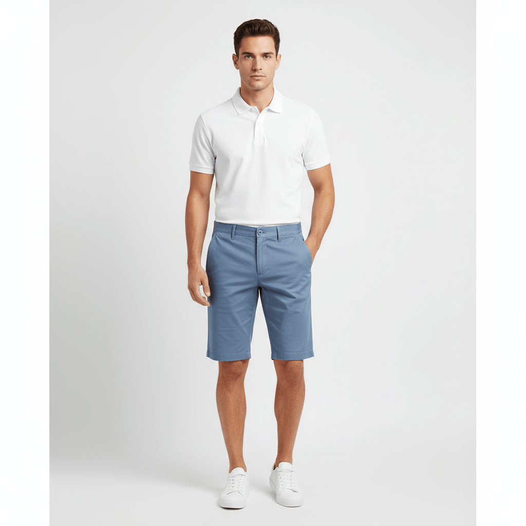 Men's Slim Fit Twill Bermuda Shorts 30 - Shop Giordano