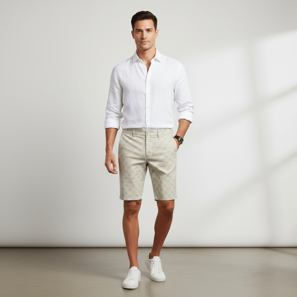 Men's Slim Fit Twill Shorts - Comfortable & Flexible 30 - Shop Giordano