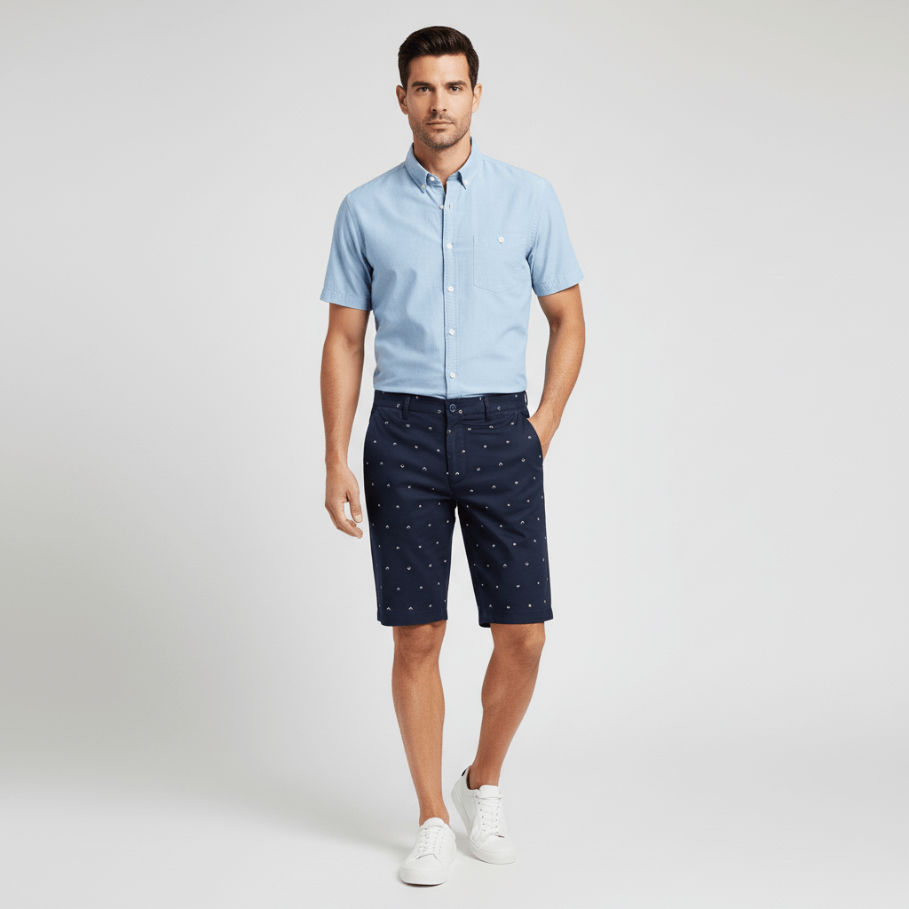 Men's Slim Fit Twill Shorts - Comfortable & Flexible 30 - Shop Giordano