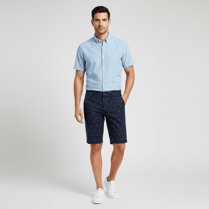 Men's Slim Fit Twill Shorts - Comfortable & Flexible 30 - Shop Giordano