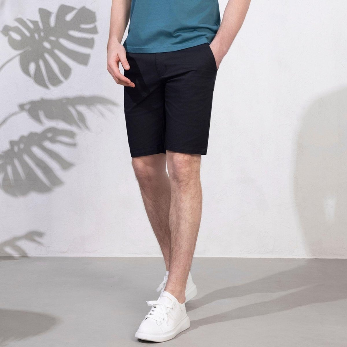 Men's Slim Fit Twill Shorts - Comfortable & Flexible - Giordano