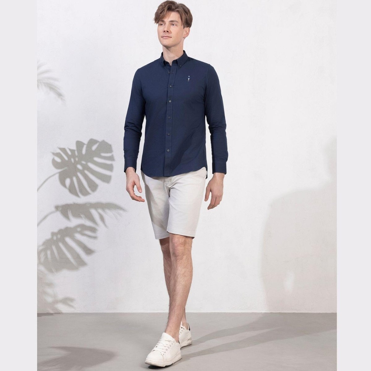 Men's Slim Fit Twill Shorts - Comfortable & Flexible - Giordano