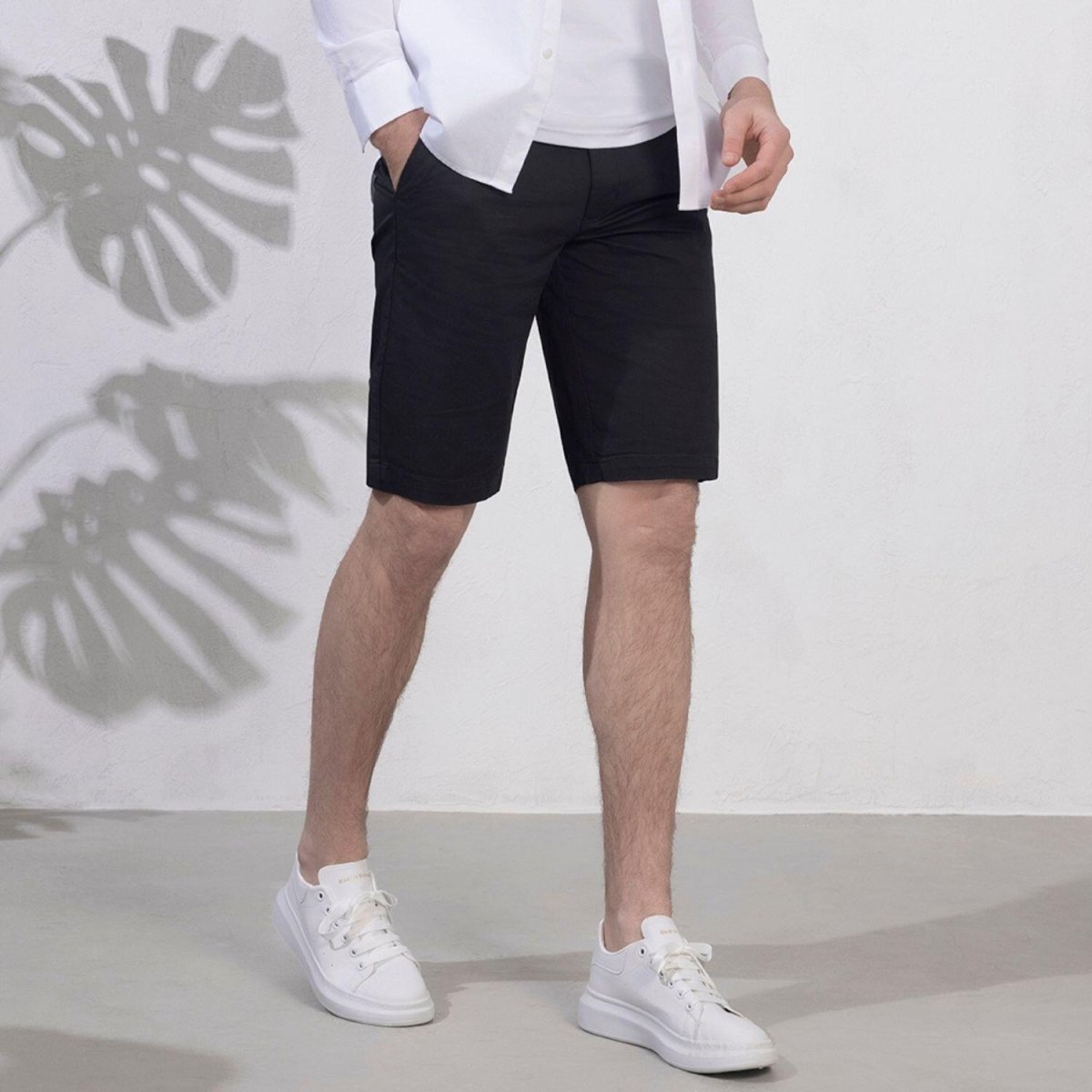Men's Slim Fit Twill Shorts - Comfortable & Flexible - Giordano