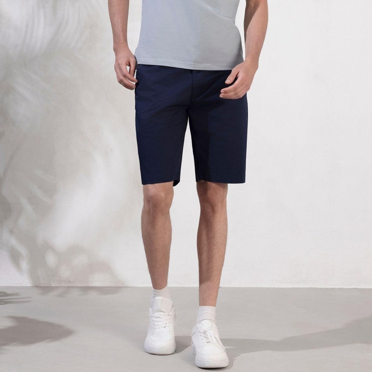 Men's Slim Fit Twill Shorts - Comfortable & Flexible - Giordano