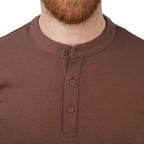 Men’S Slim Fit Waffle Henley Long Sleeve Button Tee S - Shop Giordano