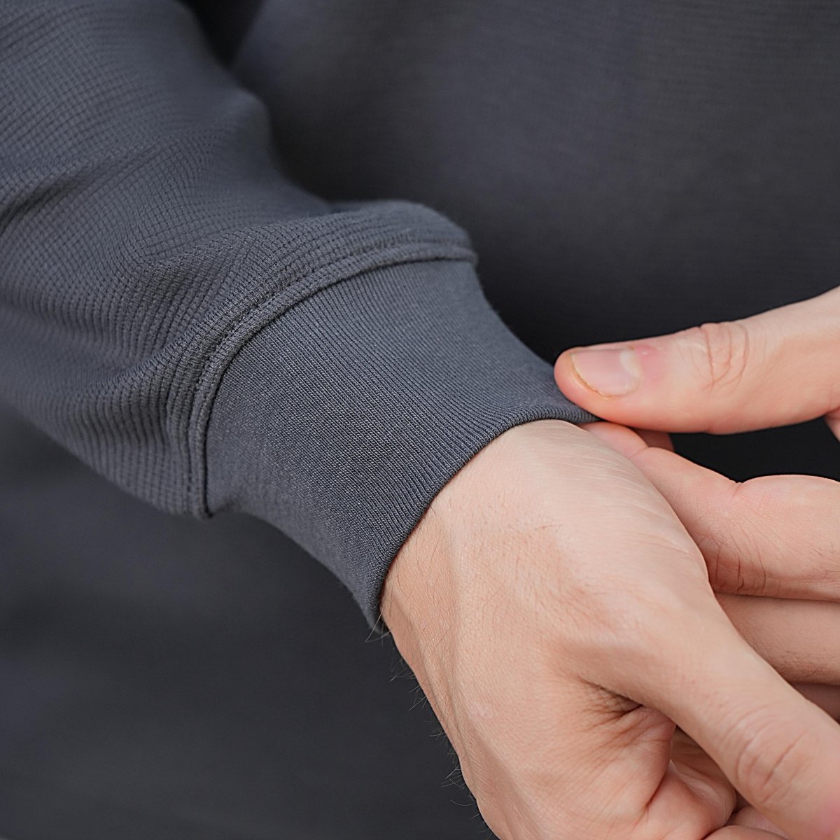 Men’S Slim Fit Waffle Henley Long Sleeve Button Tee S - Shop Giordano