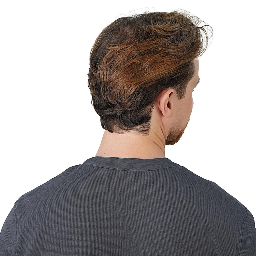 Men’S Slim Fit Waffle Henley Long Sleeve Button Tee S - Shop Giordano