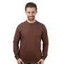 Men’S Slim Fit Waffle Henley Long Sleeve Button Tee S - Shop Giordano
