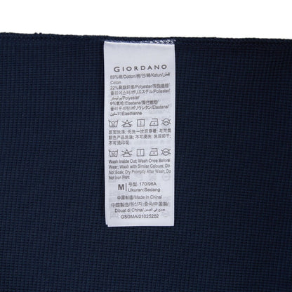 Men’S Slim Fit Waffle Knit Crew Neck Tee - Giordano