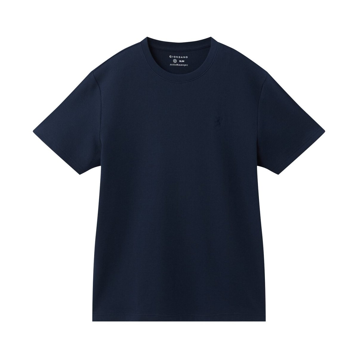 Men’S Slim Fit Waffle Knit Crew Neck Tee - Giordano