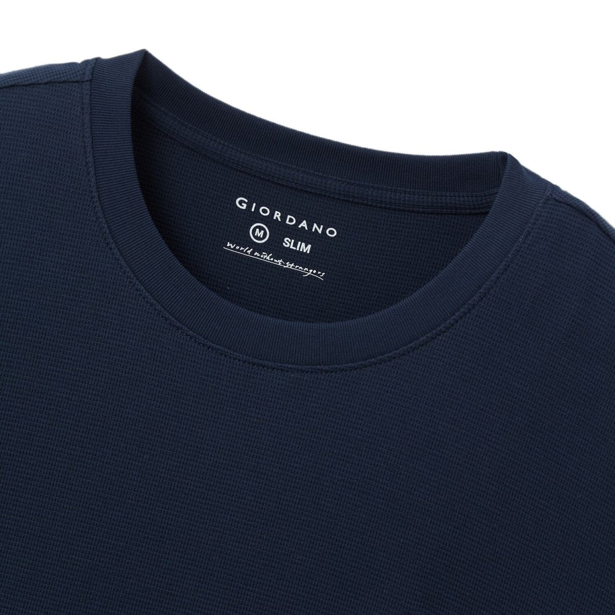 Men’S Slim Fit Waffle Knit Crew Neck Tee - Giordano