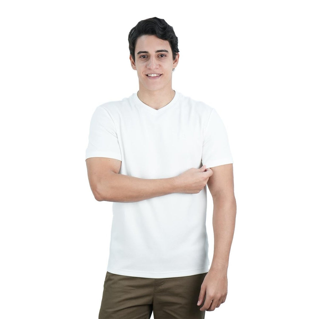 Men’S Slim Fit Waffle Knit Crew Neck Tee S - Shop Giordano
