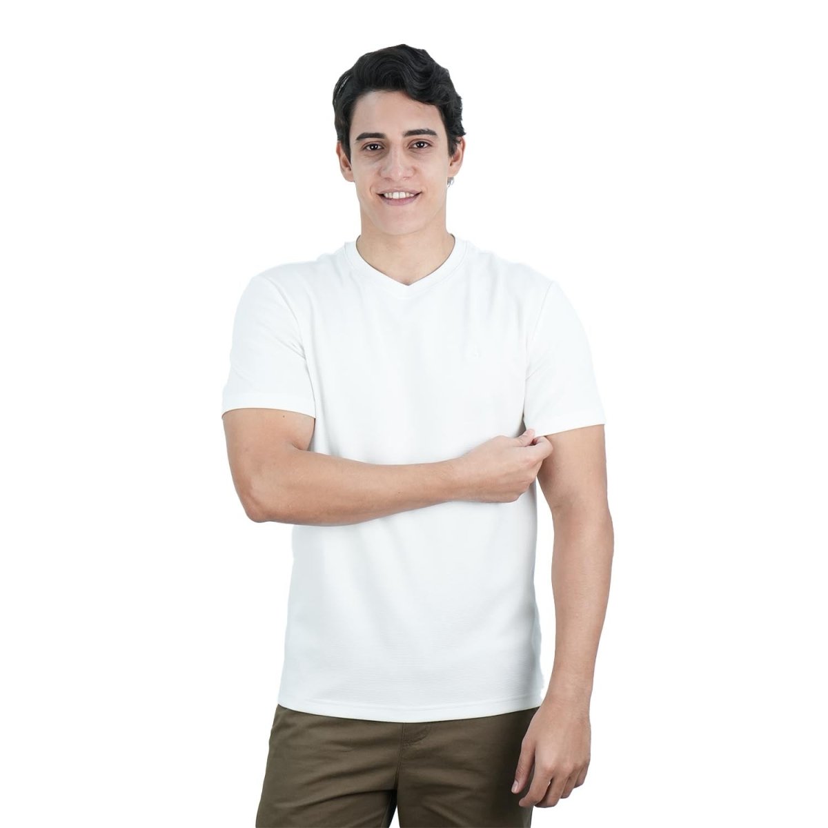 Men’S Slim Fit Waffle Knit Crew Neck Tee S - Shop Giordano