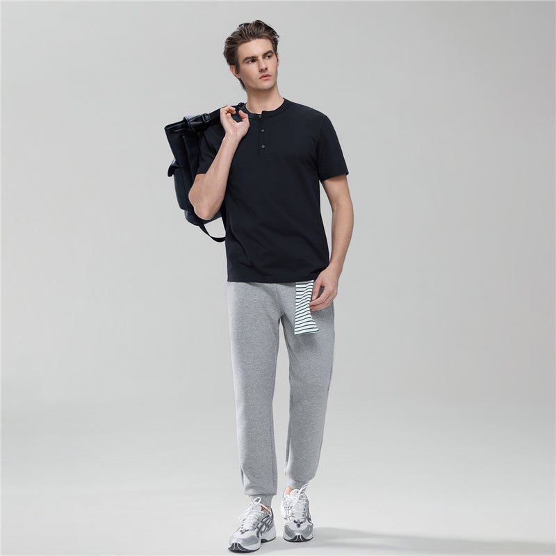 Men’S Slim Henley Short - Sleeve Button Front Tee S - Shop Giordano