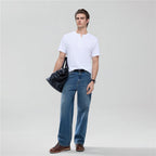 Men’S Slim Henley Short - Sleeve Button Front Tee S - Shop Giordano