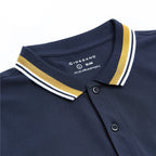 Men’S Slim Pique Polo With Contrast Collar & Signature Embroidery S - Shop Giordano