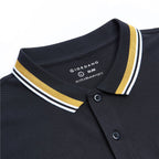 Men’S Slim Pique Polo With Contrast Collar & Signature Embroidery S - Shop Giordano