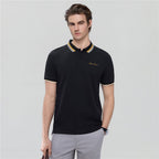 Men’S Slim Pique Polo With Contrast Collar & Signature Embroidery S - Shop Giordano