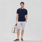 Men’S Slim Pique Polo With Contrast Collar & Signature Embroidery S - Shop Giordano