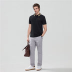 Men’S Slim Pique Polo With Contrast Collar & Signature Embroidery S - Shop Giordano
