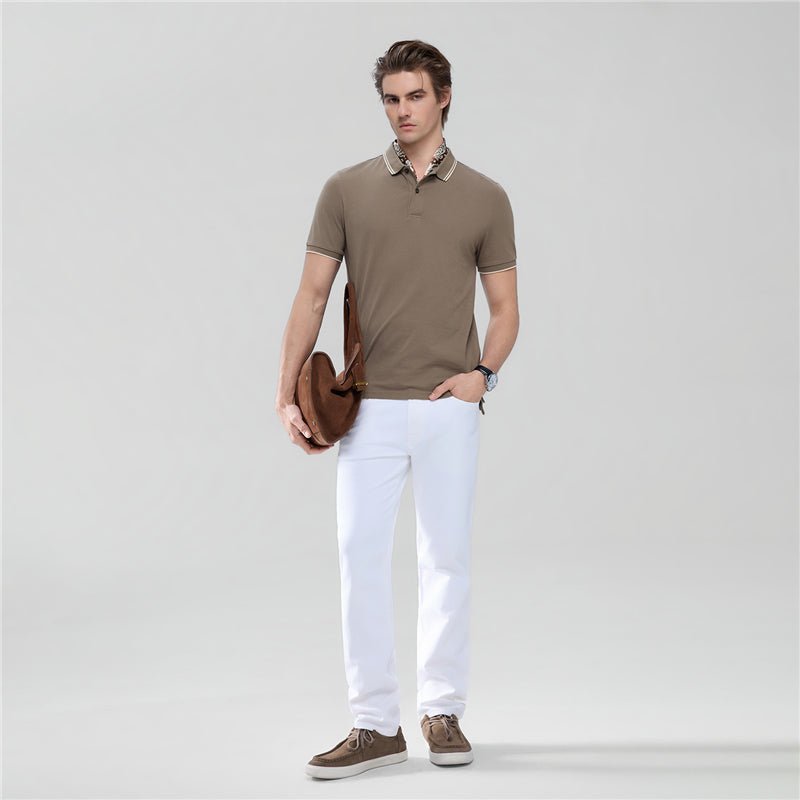 Men’S Slim Pique Solid Polo With Flat Knit Collar S - Shop Giordano