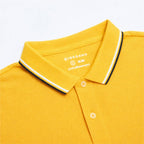Men’S Slim Pique Solid Polo With Flat Knit Collar S - Shop Giordano
