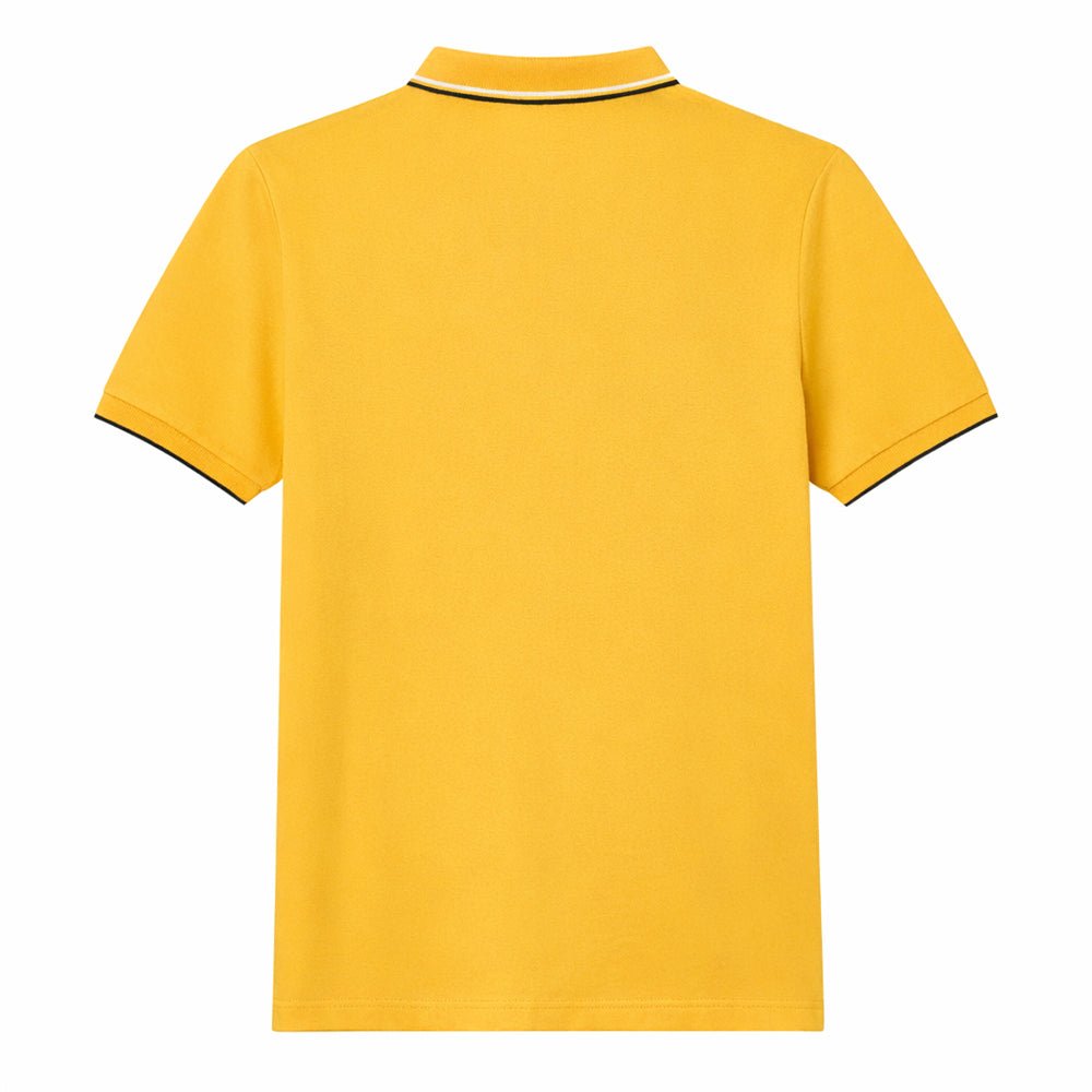 Men’S Slim Pique Solid Polo With Flat Knit Collar S - Shop Giordano